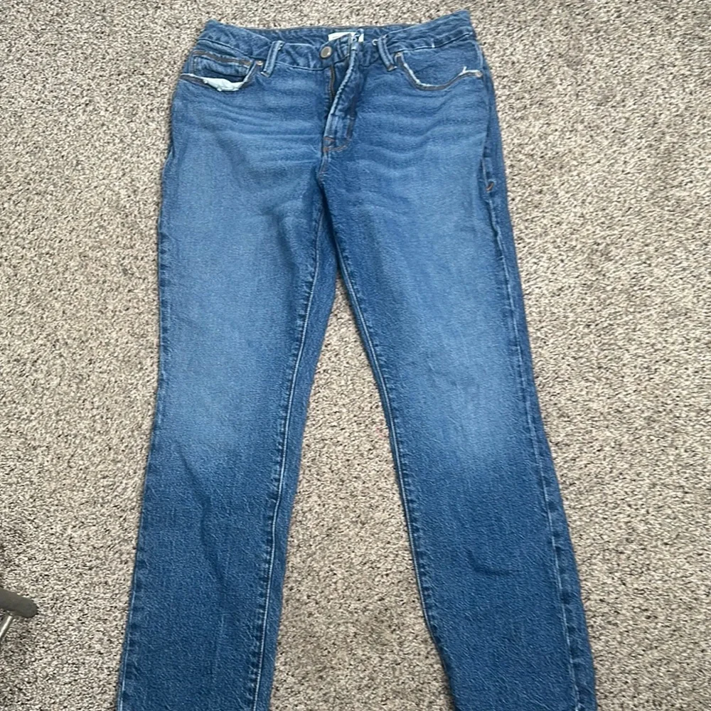Good American blue straight jeans g o indigo denim ankle size 26 - Picture 2 of 10